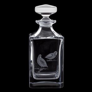 Royal Brierley Engraved Game Partridge Decanter