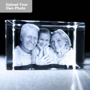 Large Laser Photo Gift Block - Rectangle (Free Text Engraving Available) - Standard delivery will be 3 working days.