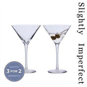 Bar Excellence Martini Glass, Set of 2 - Slightly Imperfect
