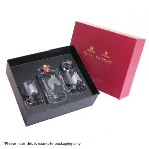 Royal Brierley Engraved Grouse Decanter & A Pair Of Engraved Grouse Tumblers 